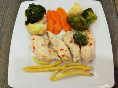 Куриная грудка с овощами: готовое блюдо